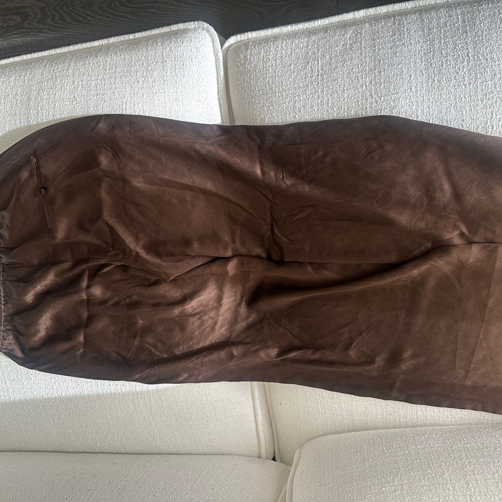 Vince Brown Straight Leg silk Pants